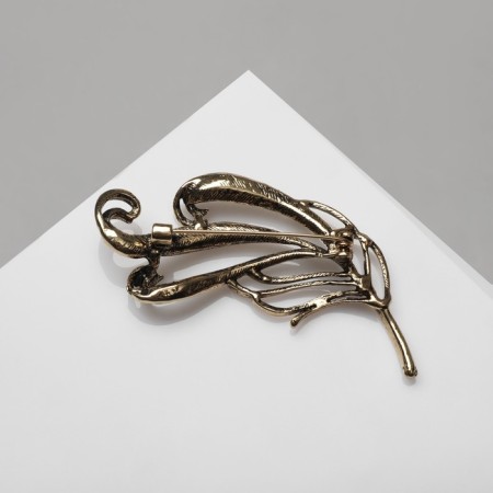 Brooch "Pen", the color is light brown in black gold-1
