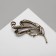 Brooch "Pen", the color is light brown in black gold