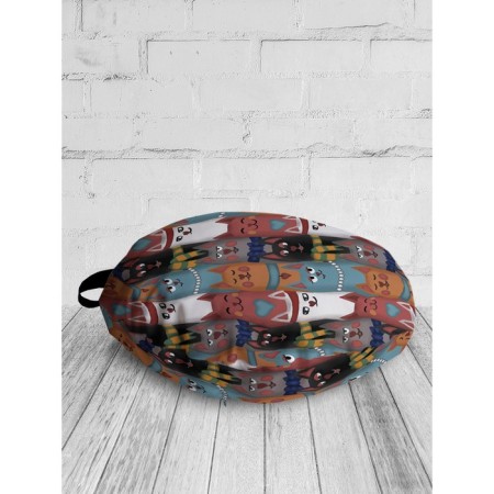 Pillow Sidushka "Colorious cats", decorative, d = 52 cm-1