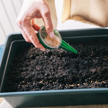 Seeder for seeds, manual, length 12 cm, plastic-5