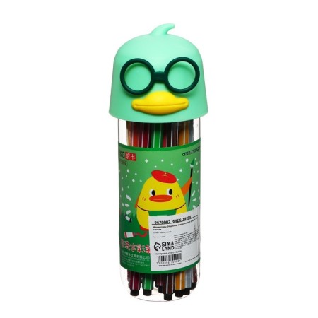 Fleeters 24 colors "Duck with glasses", in a plastic penalty, mix-7