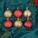 Set of balls plastic D-6 cm, 6 pcs "melania" gold red