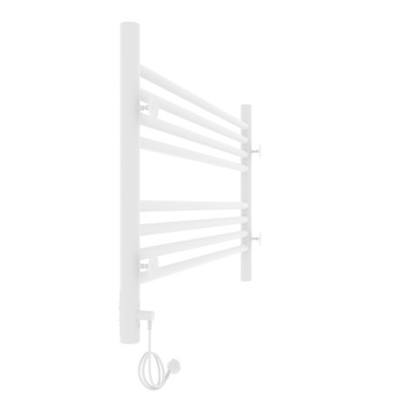 Towel electric heated Laris Olivia ChK8, 800x500 mm, 8 crossbars, right, white-3