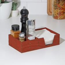 Napotnik wooden shade, with spices departments, 13.5 × 23.5 × 6 cm, mokko color