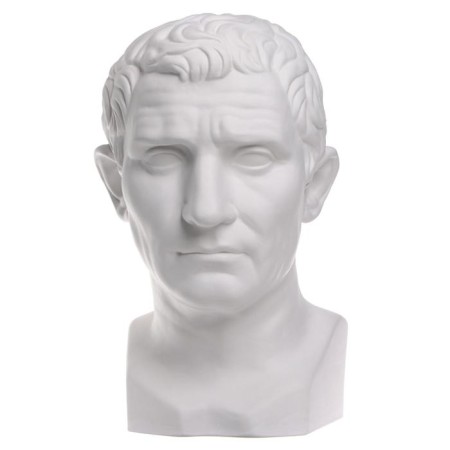 Gypsum figure famous people head Augustus, 26 x 28 x 48 cm