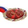 Prize medal 006, D = 7 cm. 2 place. Color: Silver. With a ribbon