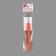 Knitting hook, with silicone handle, d = 2.5 mm, 14 cm, orange color