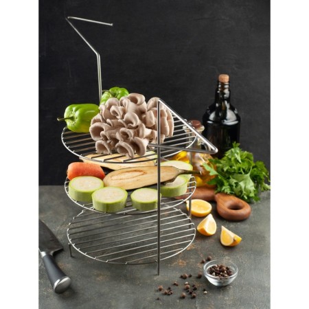 3-long grate with handles for a tandoor, diameter 23 cm, height 33 cm-2