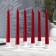 A set of antique candles, 1.9x 20 cm, 6 pieces, ruby ​​metallic