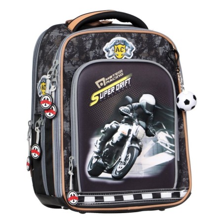 Frame backpack 35 x 26 x 14 cm, Across HK22, filling: bag, pencil case, blue HK22-4-1