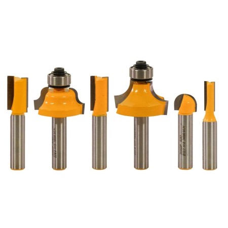 Set of milling plants 10622, for decorative work, wooden box, d = 8 mm, 6 pcs.