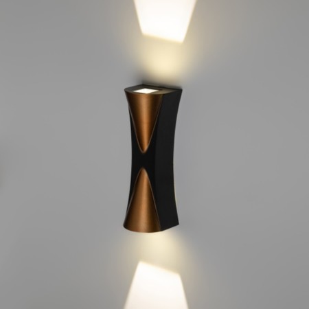 Decorative lighting LED 6W 3500k Black/Gold IP54 for interior, buildings facades