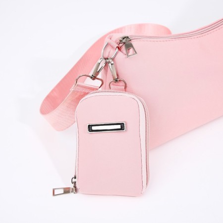 Bag Cross-Bodi with a zipper, pink color-5