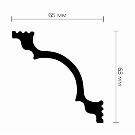 Ceiling skirting board K-80 65x65x2000mm-2