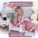 Cold-Lulka "heart", with bedding, 30 cm, white color