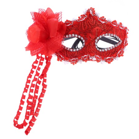 Carnival mask "charm", with a flower, color mix