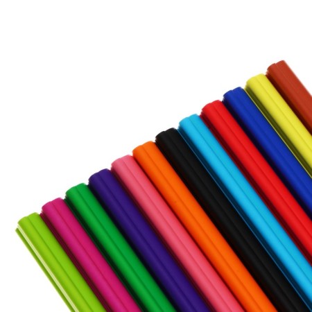 Pencils of 12 colors "Jumbo Bear" Kalyaka-Malyak, with a sharpener, a thickened stit 4 mm, 2/3 standard. lengths, curly form, plastic-5