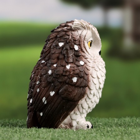 Garden figure "owl" bright, 9x9x14cm-3