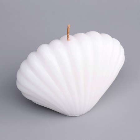 Figure candle "shell", 3.2x4.5 cm, white-3