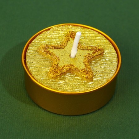 Tea candle "Happy New Year", without aroma, d = 4 cm-2