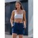 Women's shorts ise, size 48 cm, dark blue color