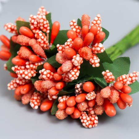 Flowers for decorating "inflorescence" peach 1 bouquet = 12 colors 8.5 cm-2