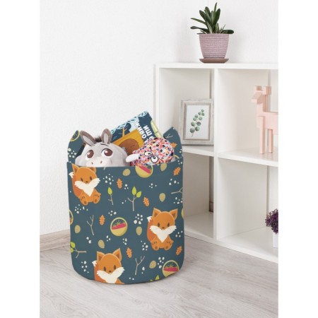 Basket for toys "Foxes in the forest, size 35x35 cm