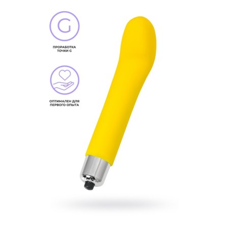 Stimulator of the goromantica awe, 12 cm, silicone, yellow color