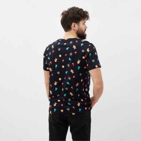 Men's T -shirt KAFTAN "XMAS FAMILY" R.50, black-10