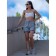 Women's shorts ise, size 46 cm, gray color