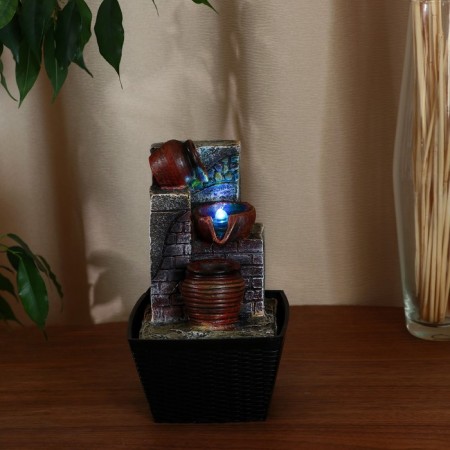 Fountain "Small jugs" 12x12.5x20 cm (with backlight, without ball)-2