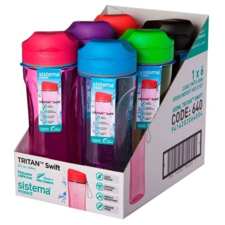 Sistema, Tripan water bottle, 600 ml, mix color-7
