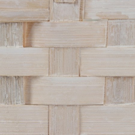Wicker basket, d19 x 14.5 x 9/37 cm, white, bamboo-4