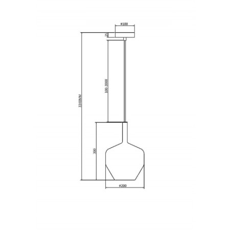 Suspension lamp Maytoni Mod271PL-01B5, 1HE27, 60W, 20x20x334 cm, Black color black-4