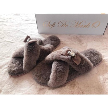 Slippers # 7 women, size 35.5, purple color