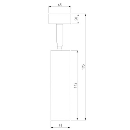 Lamp ceiling Elektrostandard, Diffe LED 8 W, 39x39x197 mm, IP20, white color-2