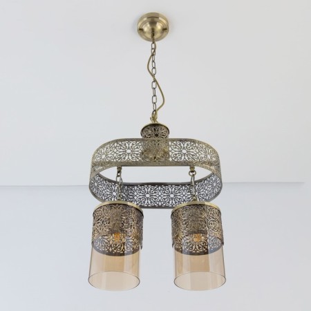 Suspended lamp Citilux "Emir" CL467223, 36x36x48 cm, 2x75W, E27, brown color-14