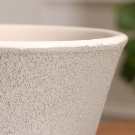 Flower pot "Trento" Gray relief 1.4 liters-2