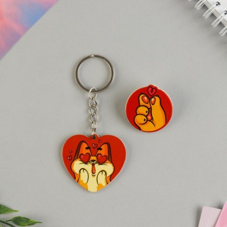 Gift set "Koteka" icon + keychain, 6.8 x 10.5 cm.-2