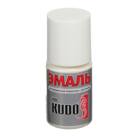 Enamel Kudo car repair with a white 201, 15 ml brush