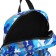 The backpack is waterproof with lightning, 3 pockets, blue/blue color