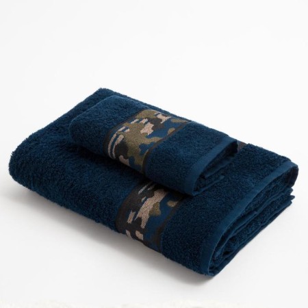 Tainted tange Love Life "Militari" 30*60 cm, col. blue, 100% cotton, 360 g/m2-4