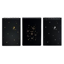 A5 sketchbook, 30 black sheets on the crest, 