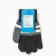 Baby gloves, black color, size 18