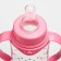 A bottle for feeding "daughter", classic throat, 250 ml., 0 months, with handles, pink color
