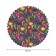The tablecloth "Multi -colored tulips", round, Saten, d = 150 cm