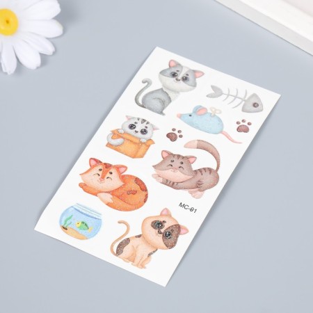 Tattoo on the body color "Homemade pet. Catets" 12x7.5 cm-1