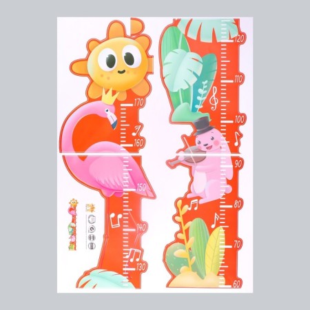 Sticker Plastic Interior Color Rostomer "Pink Flamingo and Bunny" 50x70 cm-1