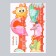 Sticker Plastic Interior Color Rostomer "Pink Flamingo and Bunny" 50x70 cm