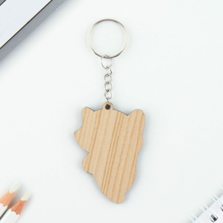 Key keychain wooden "Tiger", 4.3 x 6 cm-2